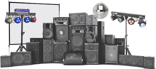 Une pile de haut-parleur